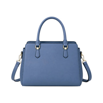 Bag Edits Women’s Satchel Handbag – Elegant Blue Faux Leather